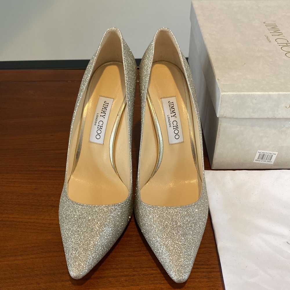 New In Box Jimmy Choo Romy in Platinum Ice - Picture 7 of 9